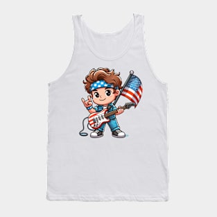 A Whimsical Tribute to American Culture in Cartoon Style T-Shirt Tank Top